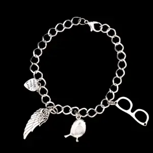 Silver plated charm bracelet
