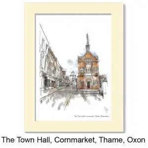 The Cornmarket/Town Hall (10x8 mounted print), Gerald Bright